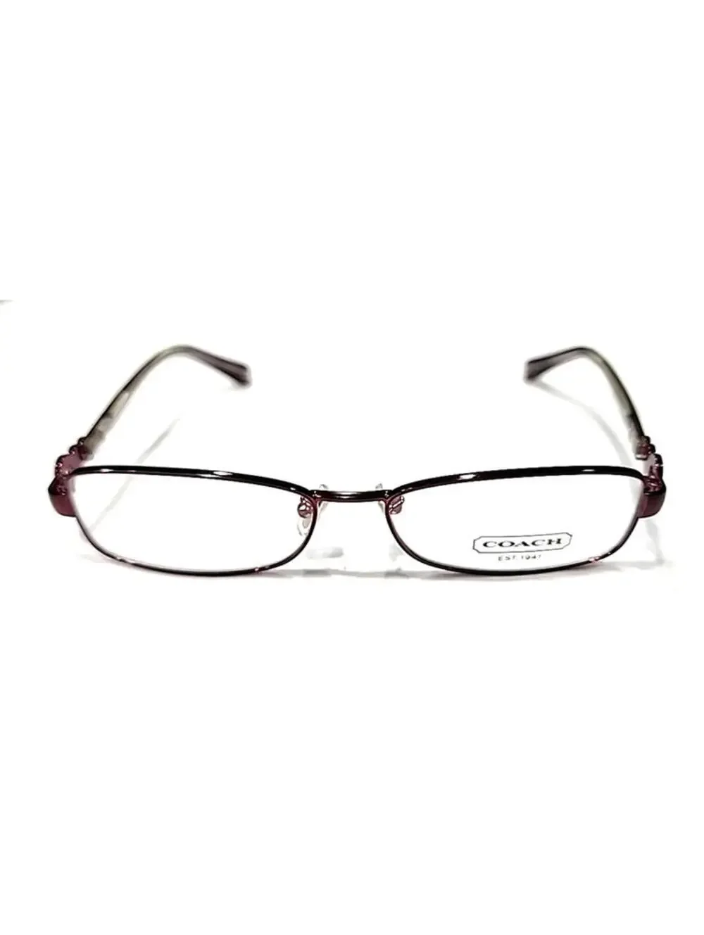Coach HC5005 Sande 9037 Burgundy Metal Rectangle Eyeglasses 53-15 135 New - Picture 2 of 8